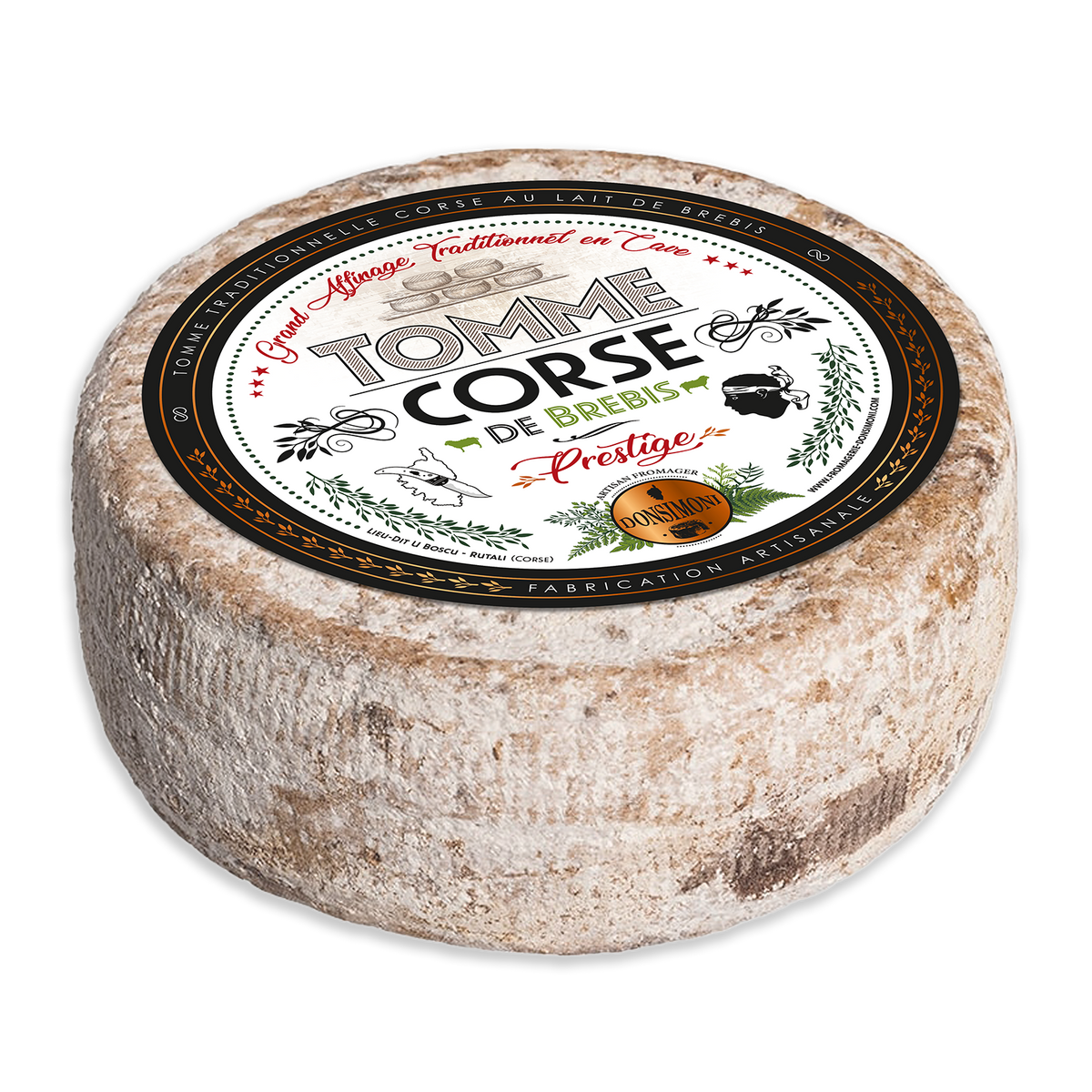 Tomme de Brebis Corse Prestige – Meule 5 kg | Affinage Artisanal