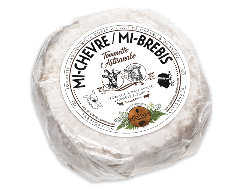 Tommette Corse Mi-Chèvre Mi-Brebis – 350 g × 6 | Pâte Molle
